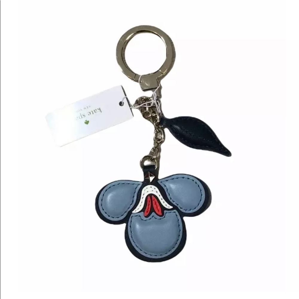 Kate Spade Briar Lane Floral Leather Bag Charm Ley Fob/Chain